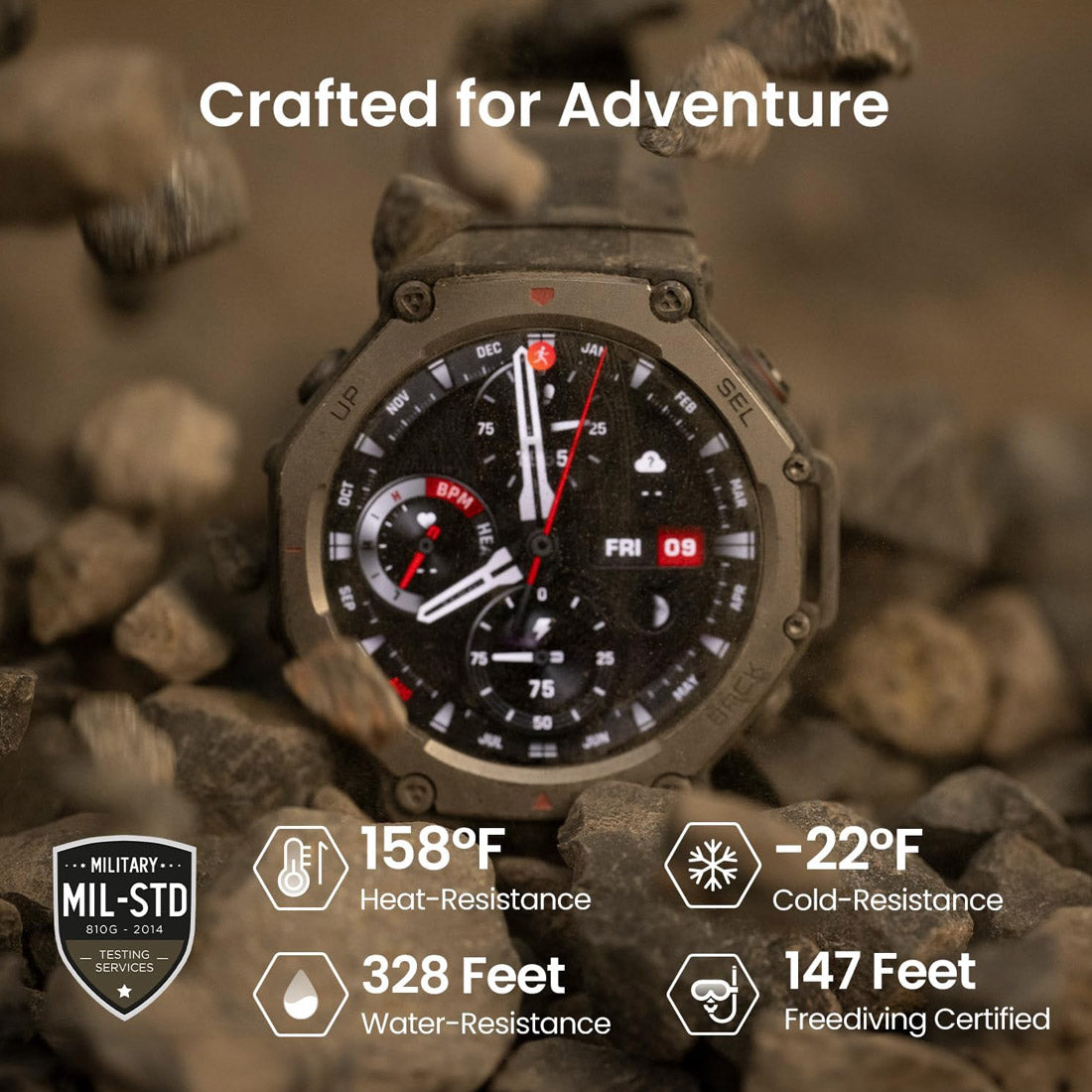 Amazfit T-Rex 3 Outdoor Smart Watch - Hazel Grey